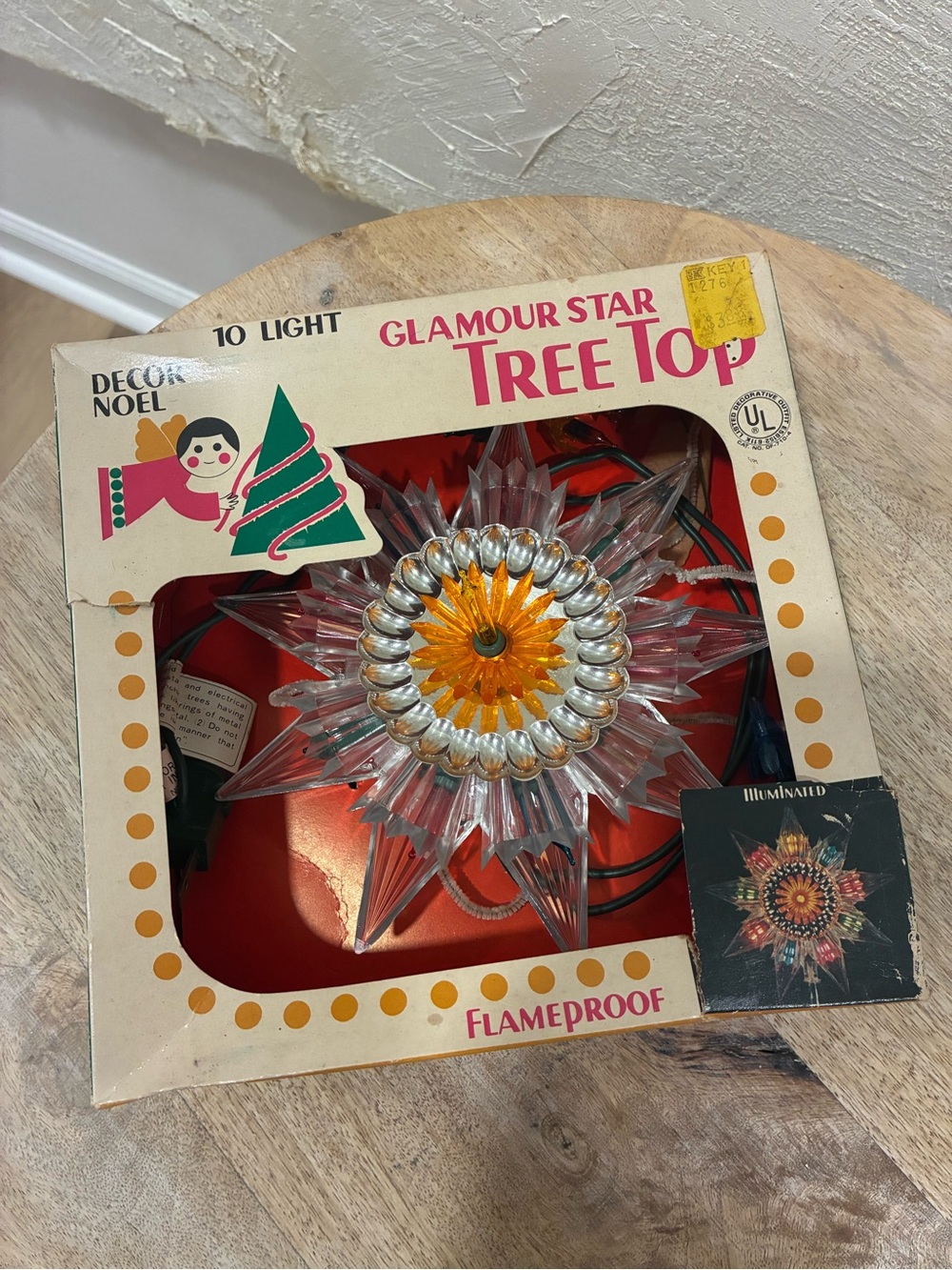 Vintage Glamour Star Tree Topper 1970s